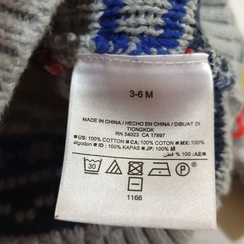 Old Navy Fair Isle Sweater for Baby Colorful Patterned‎ Knit Sweater Size 3-6 M